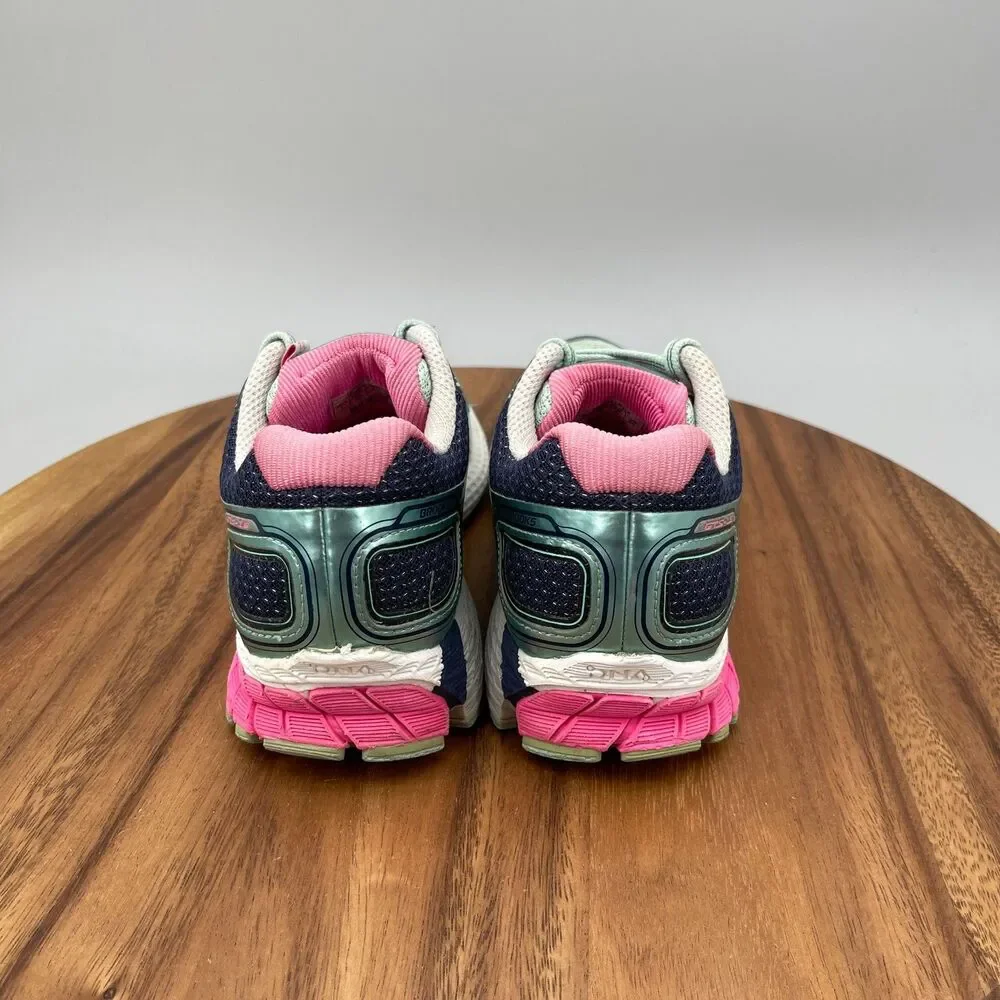 Brooks Adrenaline GTS16 Shoes Womens Size 7B Green Pink Running Comfort Walking